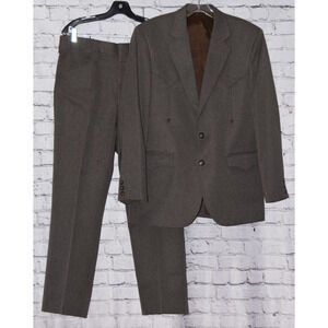 Circle S Cowboy Western Ranch Wear Vintage Men's 2pc Set Pant Suit